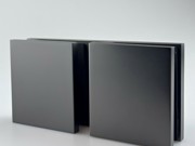 Fixed Bracket - Square 180 Degree Glass to Glass - Gun Black Dumb Oil